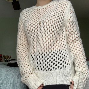 Layer-able white sweater